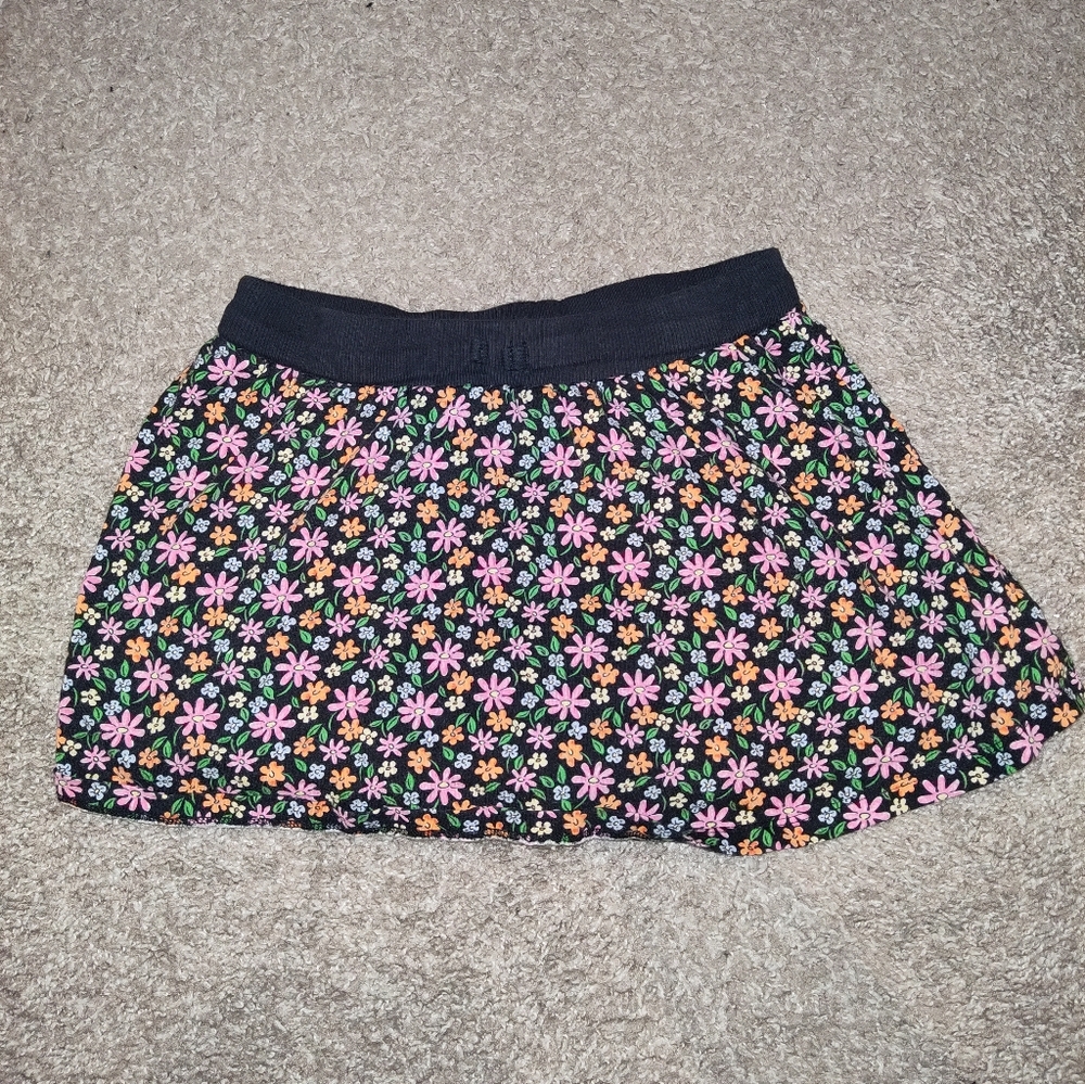 🌸 Old Navy Girls Floral Skort | Size XL (14–16) | Built-In Shorts | Black with